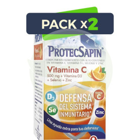 Pack 2x Protecsapin Vitamina C + D3 + Selenio + Zinc 60 Cápsulas Natysal