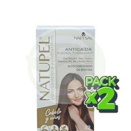 Pack 2x Natupel Anticaída, Fuerza y Vitalidad 32 Cápsulas Natysal