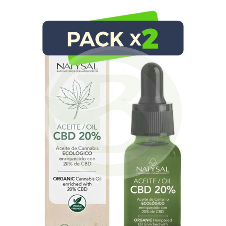 Pack 2x Aceite De Cannabis Ecológico con 20% De Cbd 15Ml Natysal