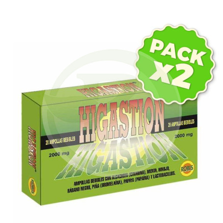Pack 2x Higastion 20 Ampollas Robis
