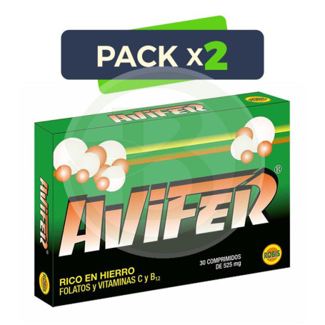 Pack 2x Avifer 30 Comprimidos Robis