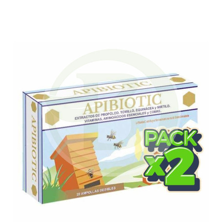 Pack 2x Apibiotic 20 Ampollas Robis