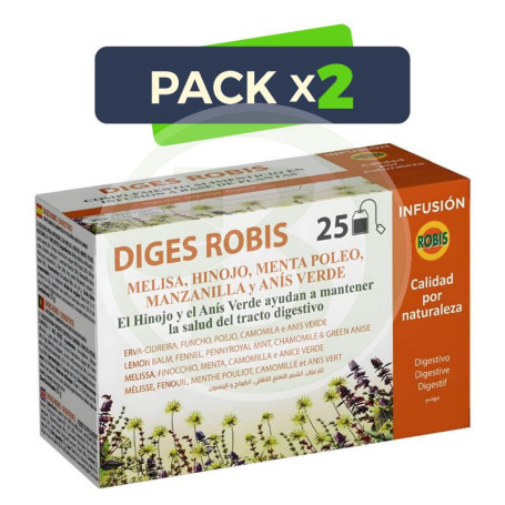 Pack 2x Diges Infusión 25 Filtros Robis