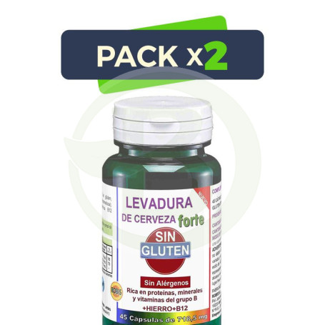 Pack 2x Levadura De Cerveza Forte 45 Cápsulas Robis