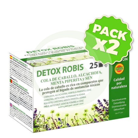 Pack 2x Detox Infusión 25 Filtros Robis