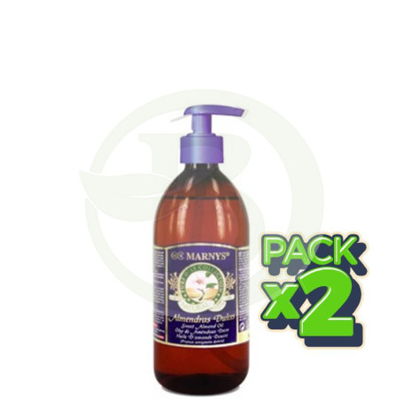 Pack 2x Aceite Puro de Almendras Dulces 500Ml. Marnys