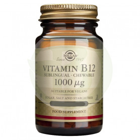 Vitamina B12 1.000Mcg. 250 Comprimidos Masticables Solgar