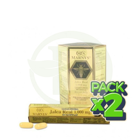 Pack 2x Jalea Real y Lecitina 90 Cápsulas Marnys