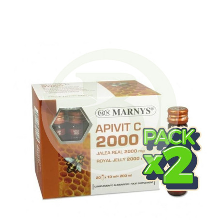 Pack 2x Apivit C Plus 2000 20 Viales Marnys