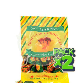 Pack 2x Caramelos Propoleo, Miel, Mentol y Eucalipto 60Gr. Marnys