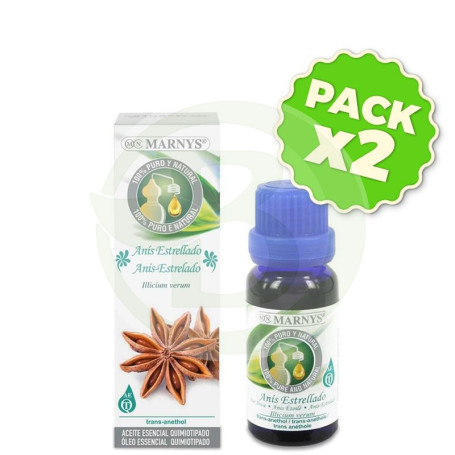 Pack 2x Aceite Esencial Alimentario de Anís Estrellado 15Ml. Marnys