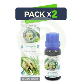 Pack 2x Aceite Esencial Alimentario de Lemongrass 15Ml. Marnys