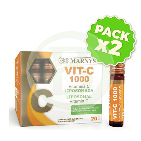 Pack 2x Vit-C 1000 Liposomada 20 Viales Marnys