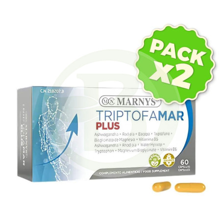Pack 2x Triptofamar Plus 60 Cápsulas Vegetales Marnys