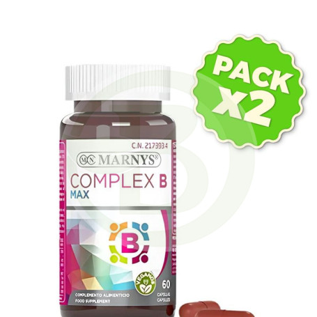 Pack 2x Complex B Max 60 Cápsulas Marnys
