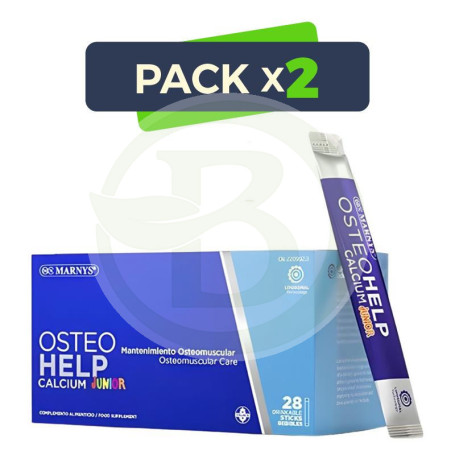 Pack 2x Osteohelp Calcium Junior 28 Sticks Bebibles Marnys