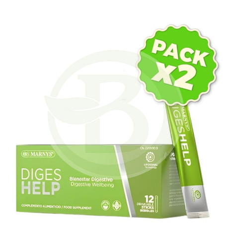 Pack 2x Digeshelp 12 Sticks Bebibles Marnys