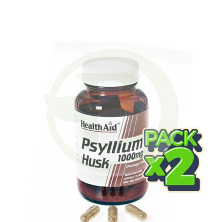 Pack 2x Fibra de Cáscara de Psyllium Health Aid