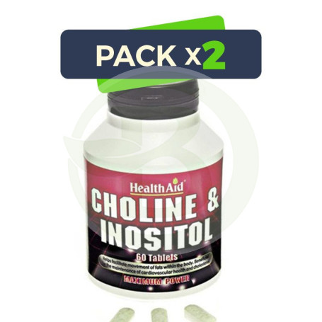 Pack 2x Colina e Inositol Health Aid