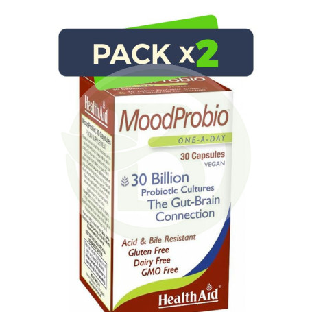 Pack 2x Moodprobio 30 Cápsulas Health Aid