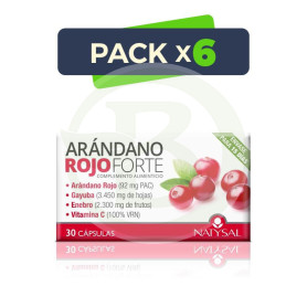Pack 6x Arándano Rojo Forte 30 Cápsulas Natysal