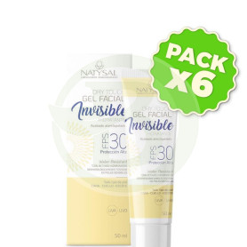 Pack 6x Gel Facial Invisible Fps 30 50Ml Natysal