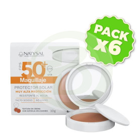 Pack 6x Maquillaje Solar en Crema Fps50 10G Natysal