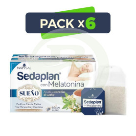 Pack 6x Sedaplan con Melatonina Infusión 20 Filtros Natysal
