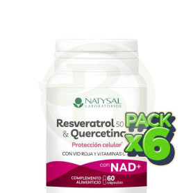 Pack 6x Resveratrol y Quercitina con Nad+ 60 Capsulas Natysal