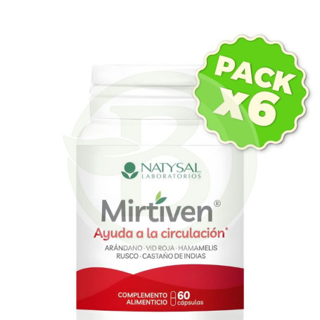 Pack 6x Mirtiven 60 Cápsulas Natysal
