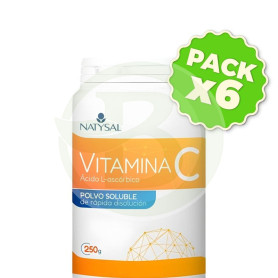 Pack 6x Vitamina C en Polvo Soluble 250G Natysal