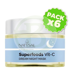 Pack 6x Superfoods Mascarilla De Noche con Vitamina C 50Ml Natysal