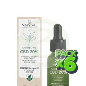 Pack 6x Aceite De Cannabis Ecológico con 20% De Cbd 15Ml Natysal