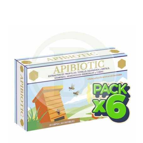 Pack 6x Apibiotic 20 Ampollas Robis