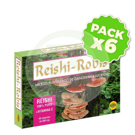 Pack 6x Reishi 40 Cápsulas Robis
