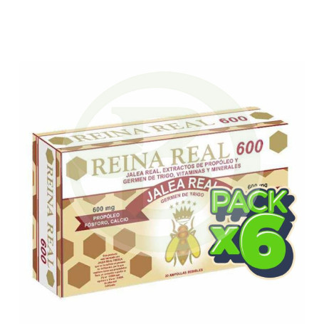 Pack 6x Reina Real 600 20 Ampollas Robis