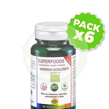 Pack 6x Moringa Bio 90 Comprimidos Robis