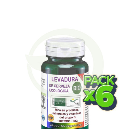 Pack 6x Levadura De Cerveza 50 Cápsulas Eco Robis