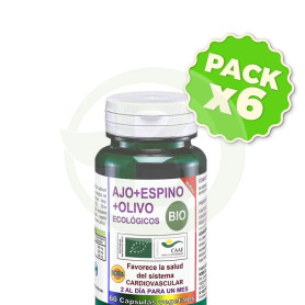 Pack 6x Ajo, Espino y Olivo Bio 60 Cápsulas Robis