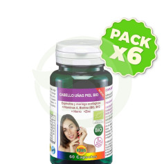 Pack 6x Cabello, Uñas y Piel 60 Cápsulas Robis