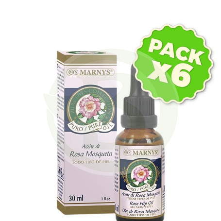 Pack 6x Aceite Puro de Rosa Mosqueta 30Ml. Marnys