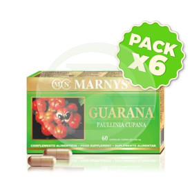Pack 6x Guaraná 60 Cápsulas Marnys