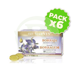 Pack 6x Aceite de Borraja 60 Perlas Marnys