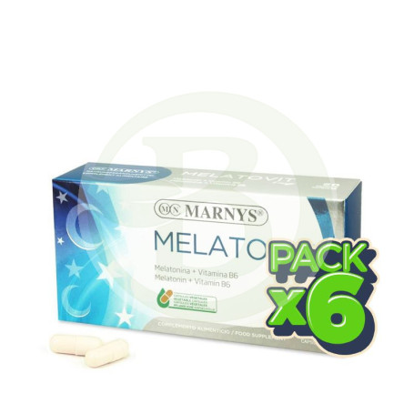 Pack 6x Melatovit 60 Cápsulas Marnys