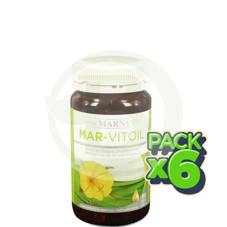 Pack 6x Mar-Vitoil 60 Cápsulas 500Mg. Marnys