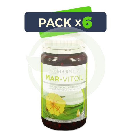 Pack 6x Mar-Vitoil 60 Cápsulas 1.050Mg. Marnys