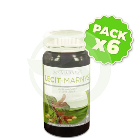 Pack 6x Lecit 150 Cápsulas Marnys