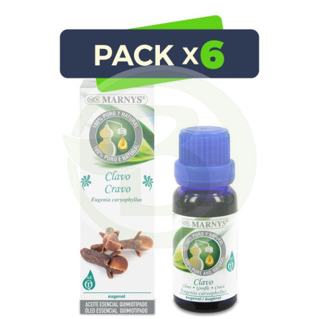Pack 6x Aceite Esencial Alimentario de Clavo 15Ml. Marnys