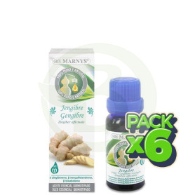 Pack 6x Aceite Esencial Alimentario de Jengibre 15Ml. Marnys