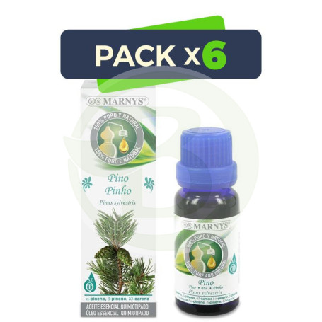 Pack 6x Aceite Esencial Alimentario de Pino 15Ml. Marnys